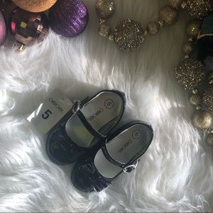 NWT: Black Cherokee Toddler Girl Dress Shoe